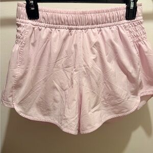 Lululemon Ruched-Side High Rise Light Pink 3” Women's Athletic Shorts